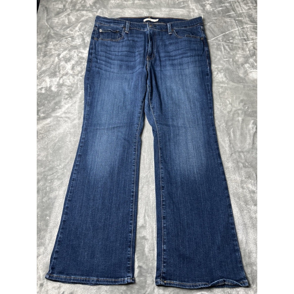 Levi's Jeans 726 Women Size 18W Flare Denim Medium Wash Blue Stretch